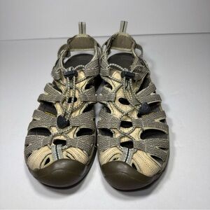 KEEN Whisper 8.5 Women’s Closed Toe Waterproof Sport Sandal Tan Brown 1018226